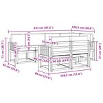 vidaXL Ensemble de canapés d'extérieur 7 pc Blanc et anthracite