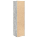 vidaXL Buffet haut gris béton 45x41x185 cm bois d'ingénierie