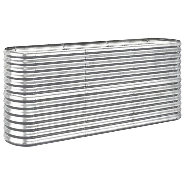vidaXL Lit surélevé de jardin Acier galvanisé Argenté
