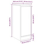 vidaXL Armoire à chaussures chêne artisanal 29 5x34x76 cm