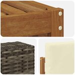 vidaXL Ensemble de canapés d'extérieur 6 pc Naturel et Crème