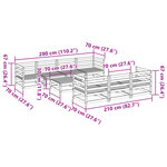 vidaXL Salon de jardin 8 Pièces bois massif sapin de douglas