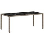 vidaXL Ensemble à manger de jardin avec coussins 7 Pièces rotin et verre