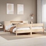 vidaXL Lit bibliothèque sans matelas 180x200 cm bois massif de pin