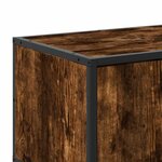 vidaXL Meuble TV chêne fumé 160x35x41 cm bois d'ingénierie et métal