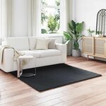 vidaXL Tapis en Fourrure Synthétique de Lapin Olite Noir 160 x 160 cm