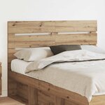 vidaXL Tête de lit Chêne artisanal 140 cm Bois d'ingénierie