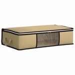 vidaXL Boîte de rangement avec fenêtre latérale transparente Crème