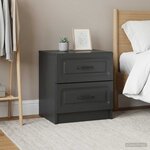vidaXL Cabinet de chevet 2 pièces Noir 43 x 34 5 x 44 5 cm