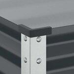 vidaXL Jardinière anthracite 100x45x90 cm acier