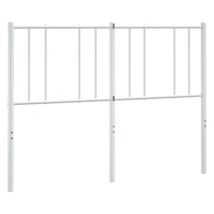 vidaXL Tête de lit métal blanc 150 cm