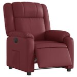 vidaXL Fauteuil inclinable électrique Rouge bordeaux Similicuir