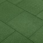 vidaXL Carreaux de protection antichoc 6Pièces Caoutchouc 50x50x3cm Vert