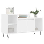 vidaXL Meuble TV Blanc 100x35x55 cm Bois d'ingénierie