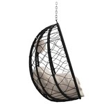vidaXL Chaise suspendue polyrotin 91 x 54 5 x 107 cm Taupe