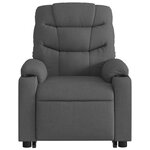 vidaXL Fauteuil inclinable Gris foncé Tissu