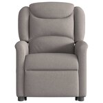 vidaXL Fauteuil inclinable électrique taupe tissu