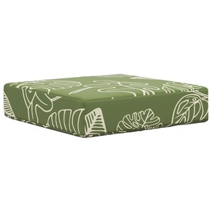 vidaXL Coussin de Siège d'Extérieur Feuilles Vertes 40 x 40 x 8 cm