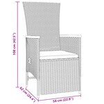 vidaXL Ensemble de repas de jardin 5 pièces avec coussins beige en rotin synthétique