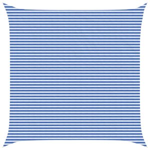 vidaXL Voile d'ombre Bleu et Blanc 6 x 6 m HDPE