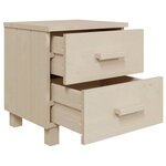 vidaXL Table de chevet HAMAR Marron miel 40x35x44 5 cm Bois de pin