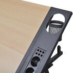 vidaXL Table à dessin inclinable 2 tiroirs et tabouret