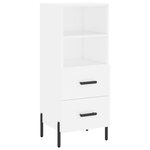 vidaXL Buffet haut Blanc 34 5x34x180 cm Bois d'ingénierie