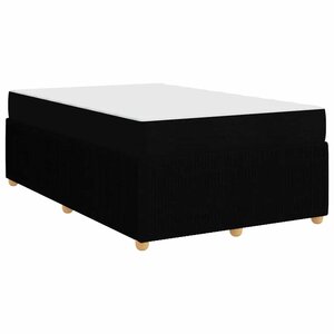 vidaXL Cadre de lit avec matelas Noir 120 x 190 cm tissu