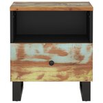 vidaXL Table de chevet Bois de récupération et d'ingénierie