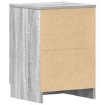 vidaXL Table de chevet Sonoma gris 38x35x56 cm Bois d'ingénierie