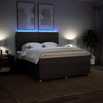 vidaXL Sommier à lattes de lit avec matelas Marron foncé 180x200 cm