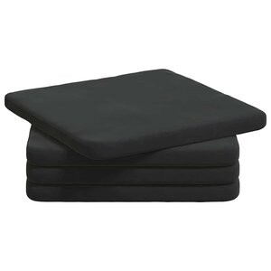 vidaXL Coussins de siège 4 Pièces Noir 40 x 40 x 3 cm Velours