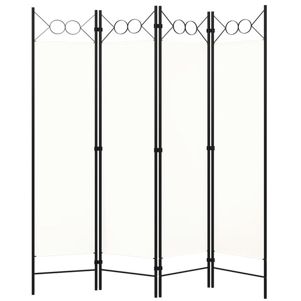vidaXL Cloison de séparation 4 panneaux blanc 160x180 cm