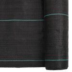 vidaXL Membrane anti-mauvaises herbes noir 1 5x100 m PP