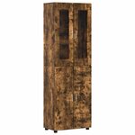 vidaXL Haut Armoire avec étagère FLORIN Chêne fumé 60 x 35 x 182 cm