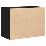 vidaXL Armoire à tiroirs Noir 80 x 41 x 58 cm Bois d'ingénierie