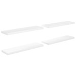 vidaXL Étagère murale flottante 4 Pièces Blanc brillant 90x23 5x3 8cm MDF