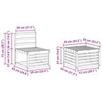 vidaXL Ensemble de canapés d'extérieur 4 pc Blanc Bois d'Acacia Massif