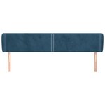 vidaXL Tête de lit avec oreilles Bleu foncé 183x23x78/88 cm Velours