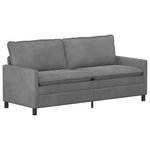vidaXL Canapé Gris foncé 196 x 81 x 87 5 cm Velours
