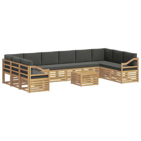 vidaXL Ensemble de canapés d'extérieur 8 Pièces Blanc et Anthracite