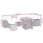 vidaXL Salon de jardin avec coussins 8 Pièces beige résine tressée