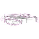 vidaXL Cadre de lit sans matelas cire marron 120x200cm bois pin massif