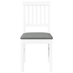 vidaXL Chaises à manger coussins 2 Pièces blanc bois massif caoutchouc
