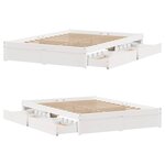 vidaXL Cadre de lit sans matelas blanc 140x190 cm bois de pin massif