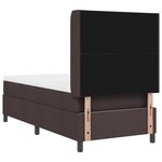 Lit box spring avec matelas vidaXL marron foncé 100x200 cm en tissu
