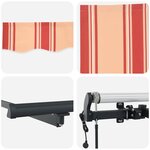 vidaXL Auvent Rétractable jaune et orange 400 ×300 cm tissu