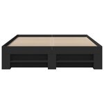 vidaXL Cadre de lit sans matelas noir 135x190 cm bois d'ingénierie