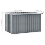 vidaXL Boîte de rangement de jardin Gris 149x99x93 cm