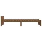vidaXL Cadre de lit sans matelas marron miel bois massif 90x190 cm